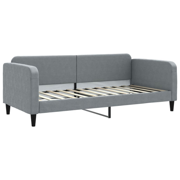 daybed 90x200 cm stof lysegrå