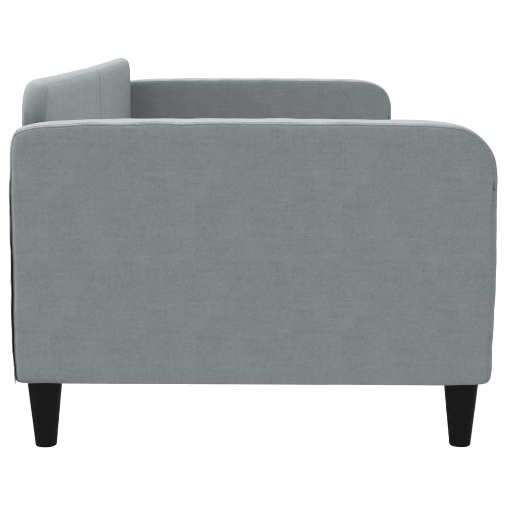 daybed 90x200 cm stof lysegrå