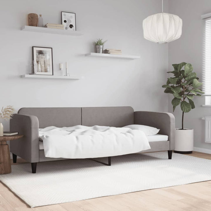 daybed 90x200 cm stof gråbrun