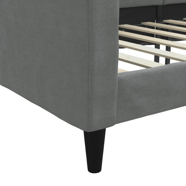 daybed 100x200 cm stof mørkegrå