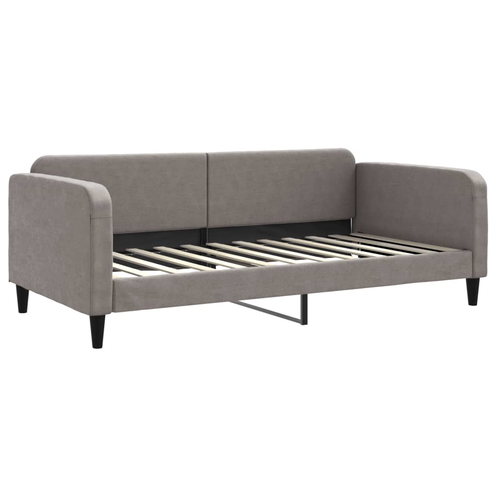 daybed 100x200 cm stof gråbrun