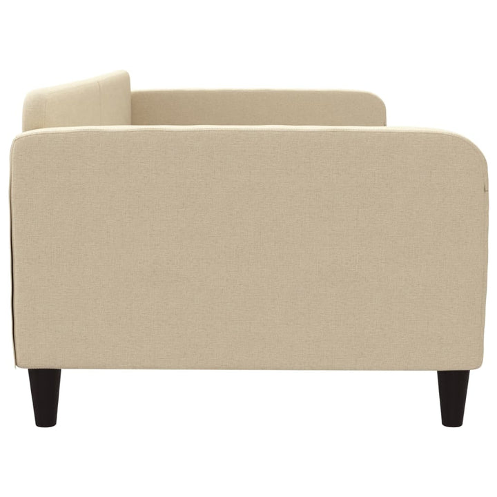 daybed 100x200 cm stof cremefarvet