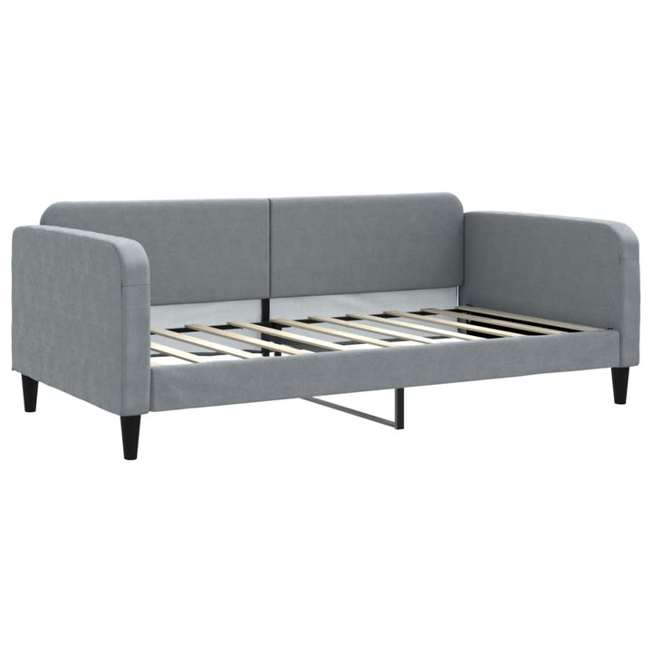 daybed 100x190 cm stof lysegrå