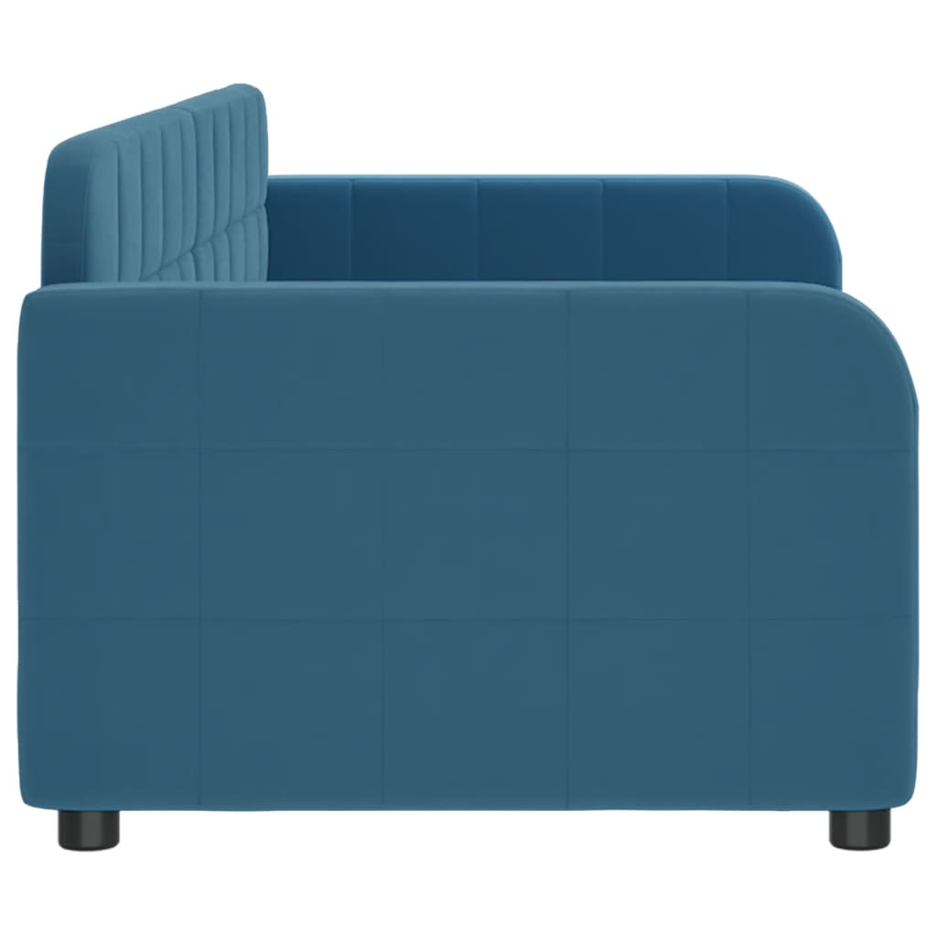 daybed 80x200 cm velour blå