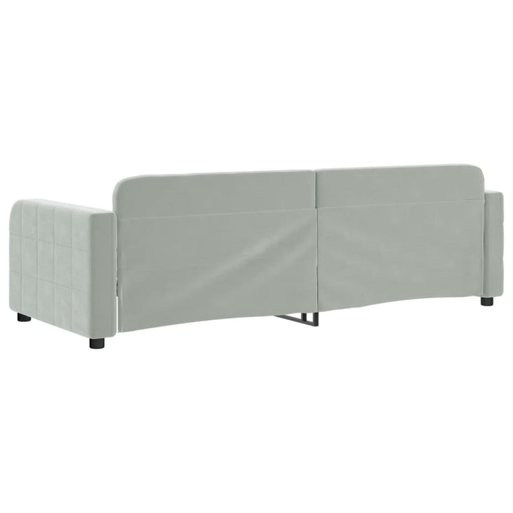 daybed 80x200 cm velour lysegrå