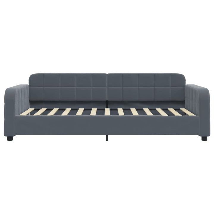 daybed 80x200 cm velour mørkegrå