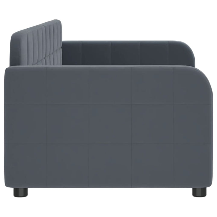 daybed 80x200 cm velour mørkegrå