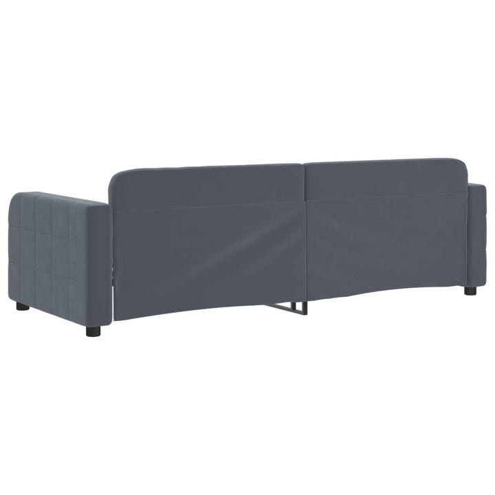 daybed 80x200 cm velour mørkegrå
