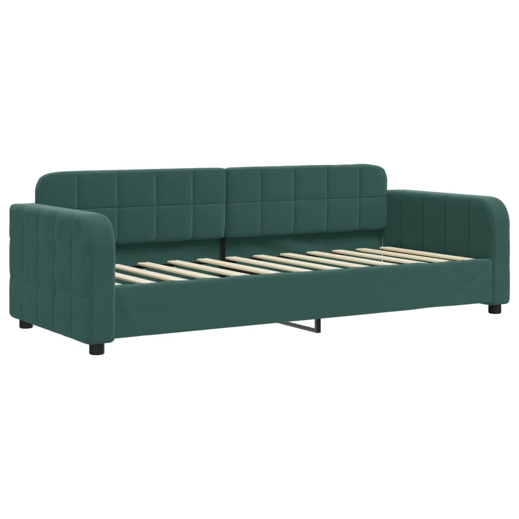 daybed 80x200 cm velour mørkegrøn
