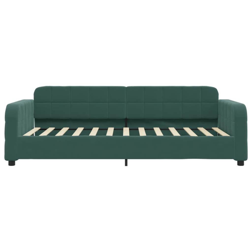 daybed 80x200 cm velour mørkegrøn
