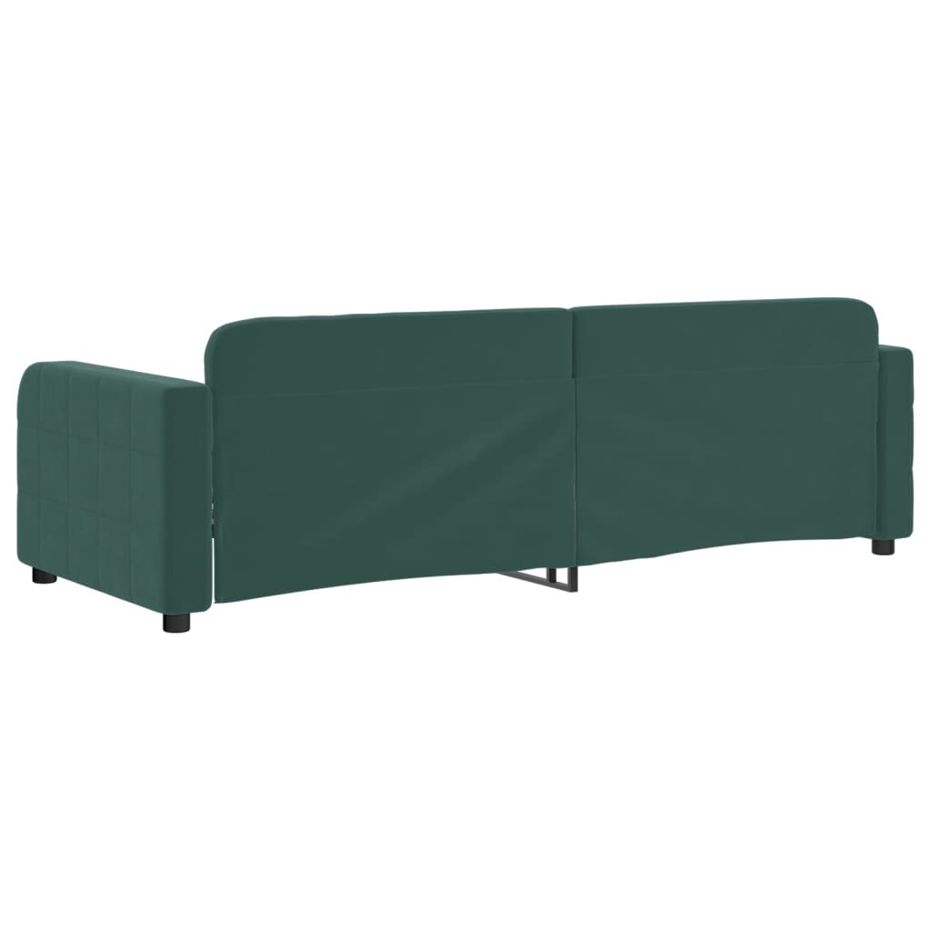 daybed 80x200 cm velour mørkegrøn