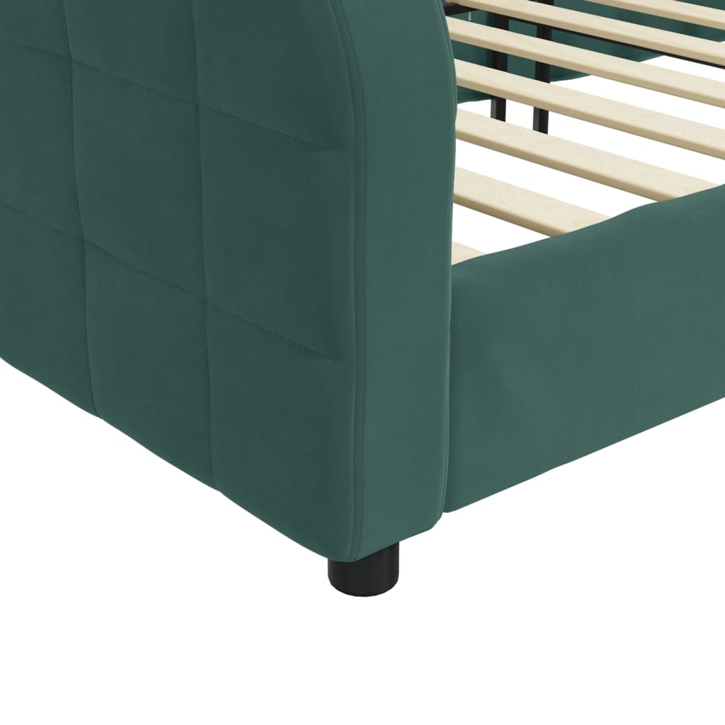 daybed 80x200 cm velour mørkegrøn