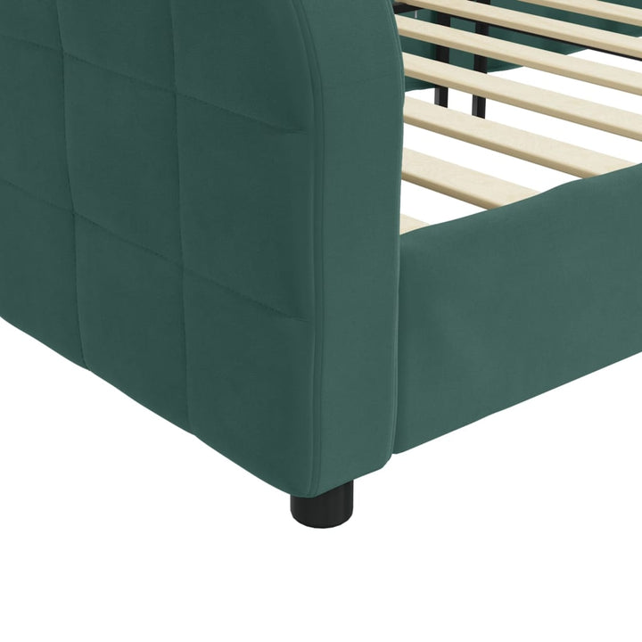 daybed 80x200 cm velour mørkegrøn