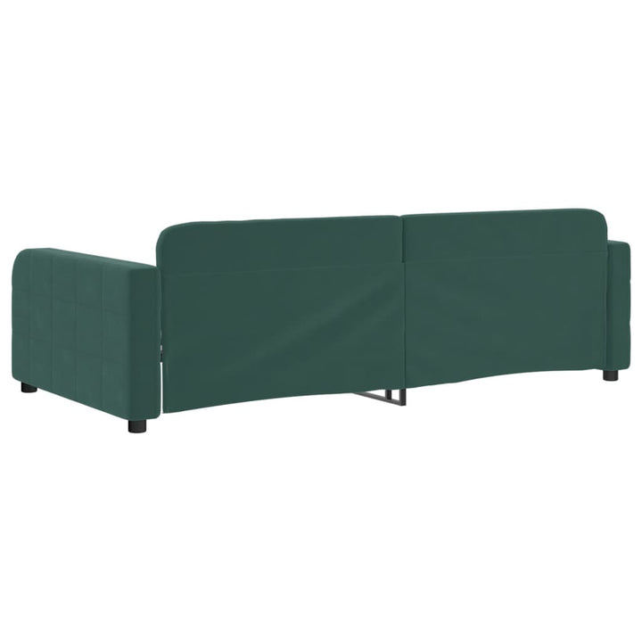 daybed 90x200 cm velour mørkegrøn