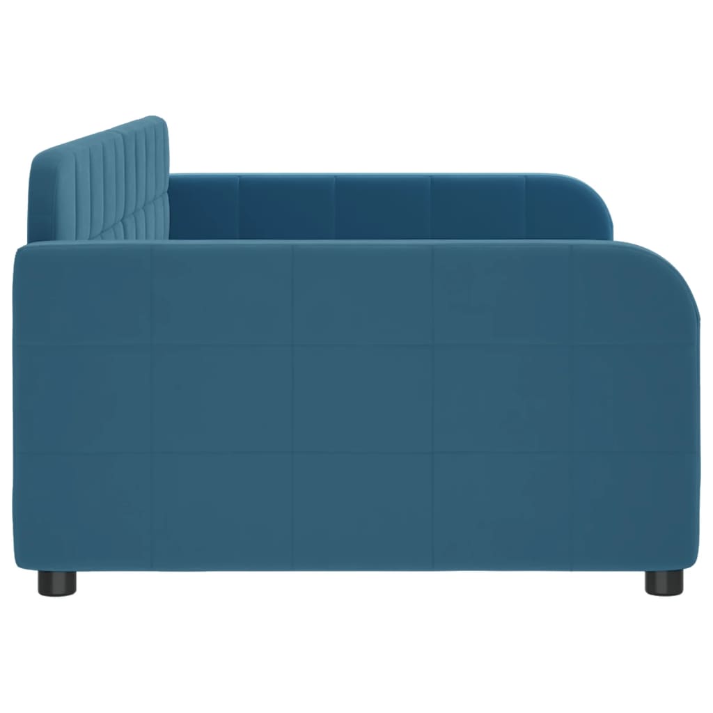 daybed 100x200 cm velour blå