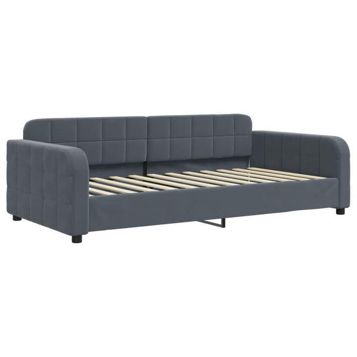 daybed 100x200 cm velour mørkegrå