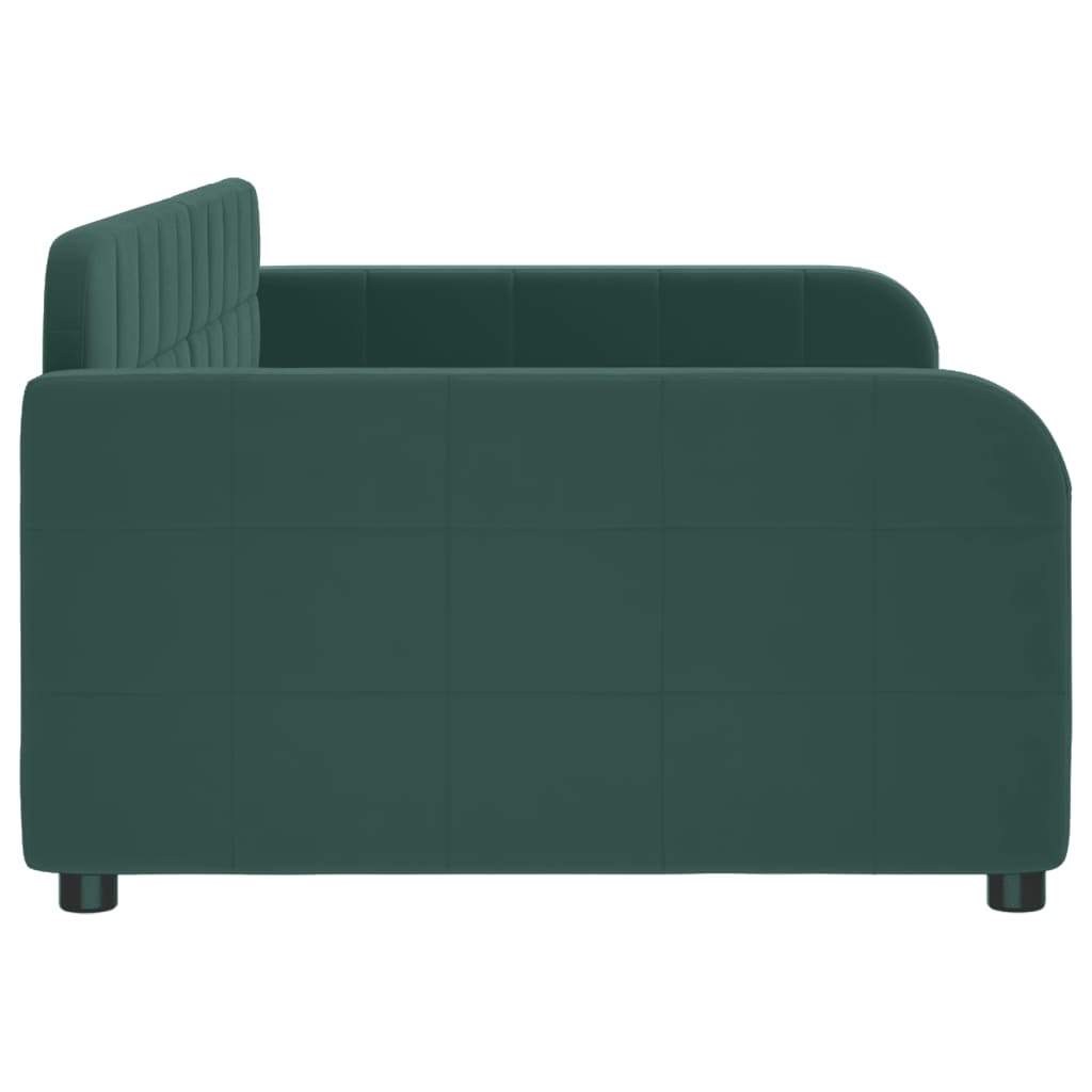 daybed 100x200 cm velour mørkegrøn