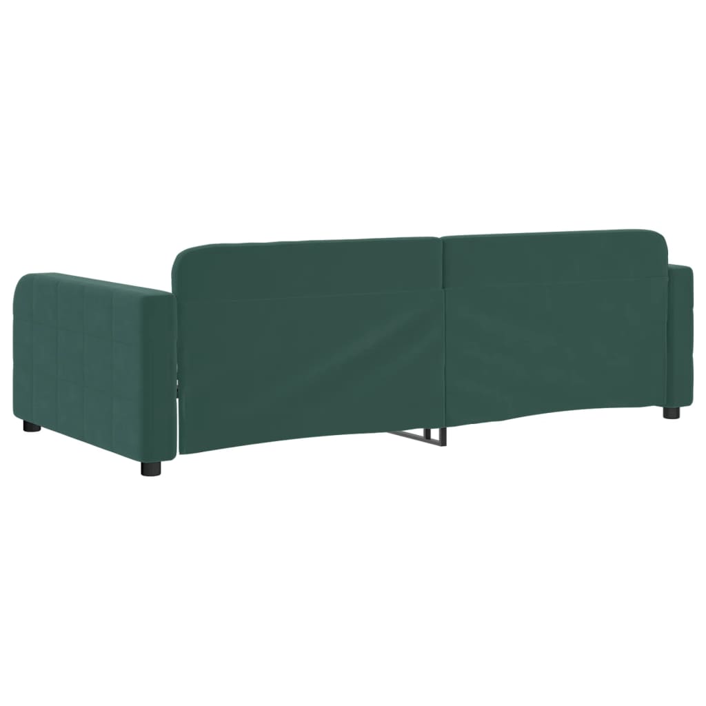 daybed 100x200 cm velour mørkegrøn