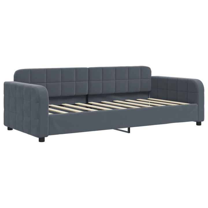 daybed 90x190 cm velour mørkegrå