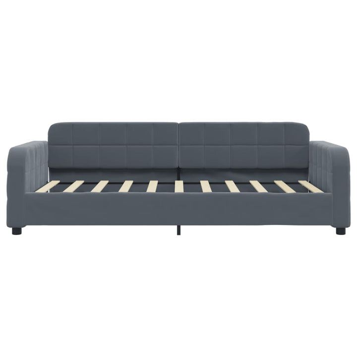 daybed 90x190 cm velour mørkegrå