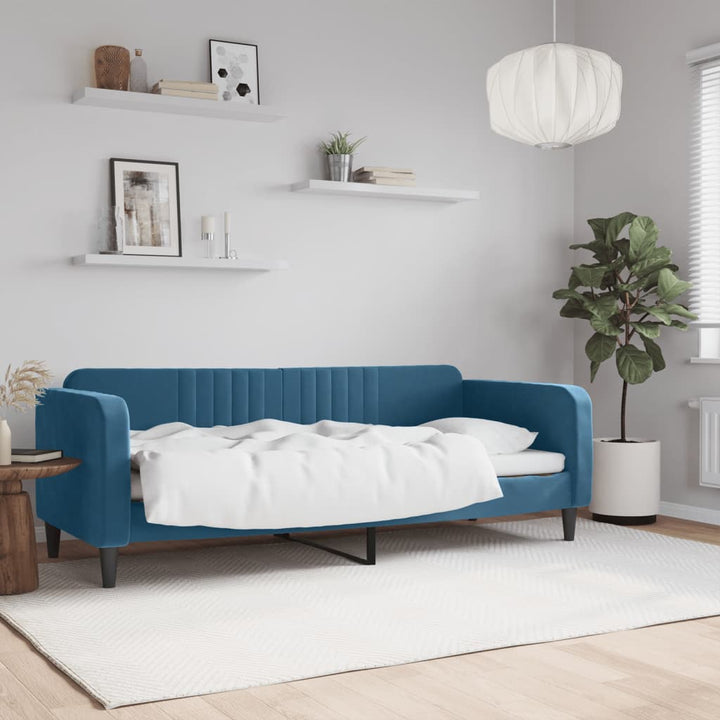 daybed 80x200 cm velour blå
