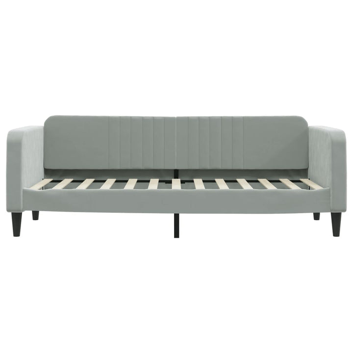 daybed 80x200 cm velour lysegrå