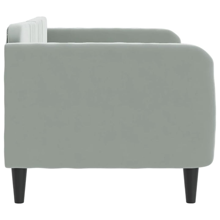 daybed 80x200 cm velour lysegrå