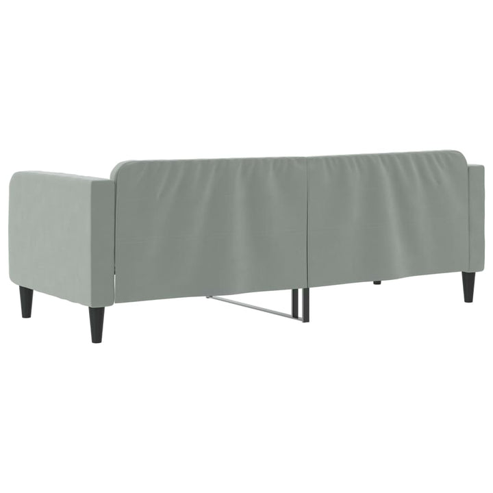 daybed 80x200 cm velour lysegrå