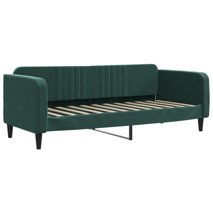 daybed 80x200 cm velour mørkegrøn