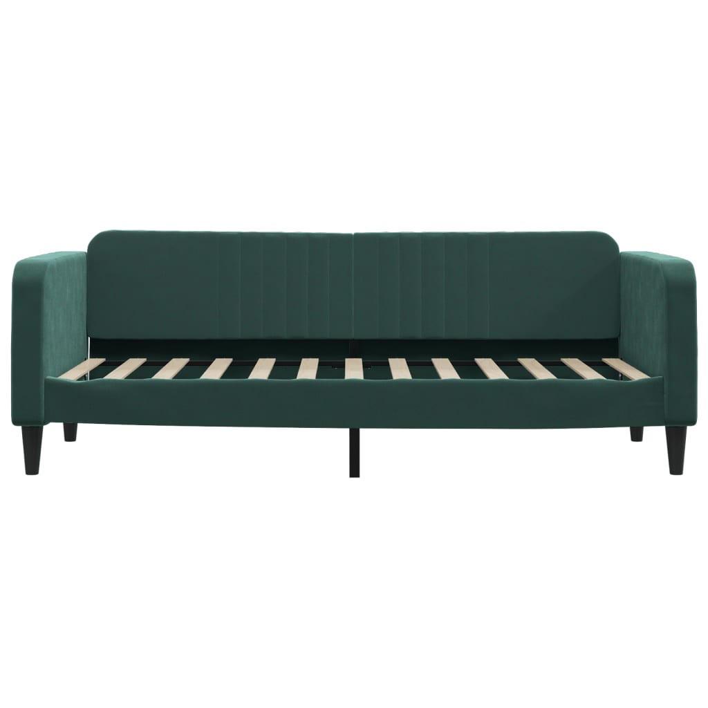 daybed 80x200 cm velour mørkegrøn