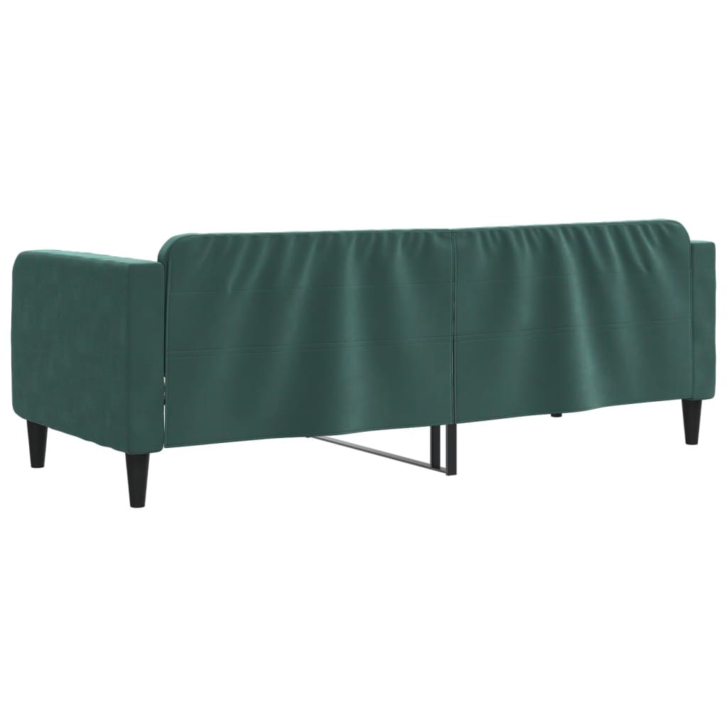 daybed 80x200 cm velour mørkegrøn