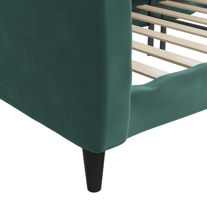 daybed 80x200 cm velour mørkegrøn