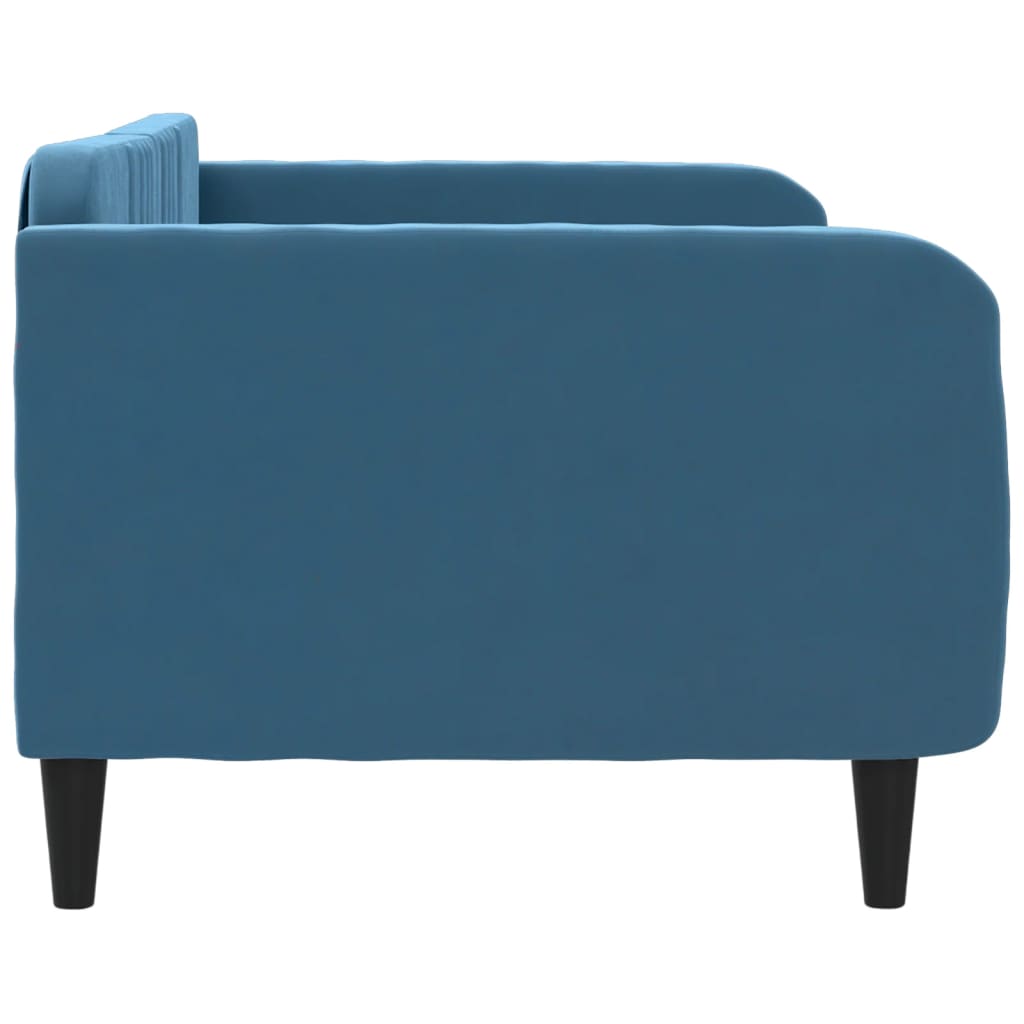 daybed 90x200 cm velour blå