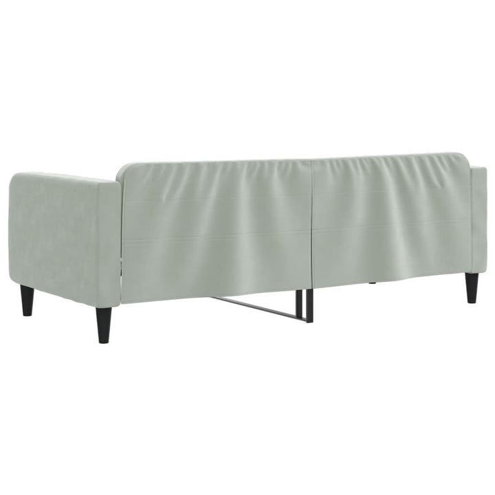 daybed 90x200 cm velour lysegrå