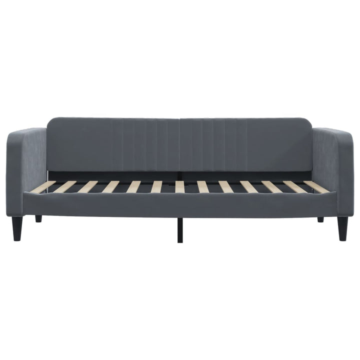 daybed 90x200 cm velour mørkegrå