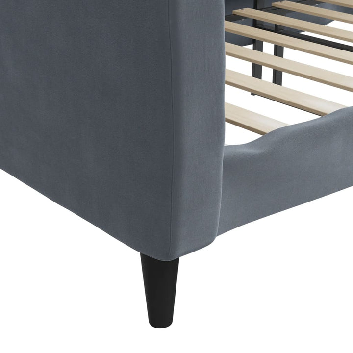 daybed 90x200 cm velour mørkegrå
