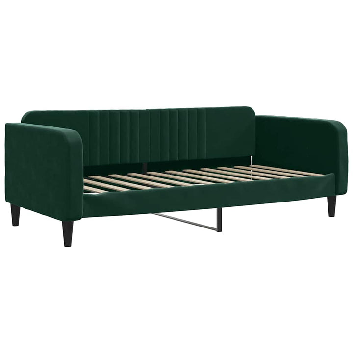 daybed 90x200 cm velour mørkegrøn