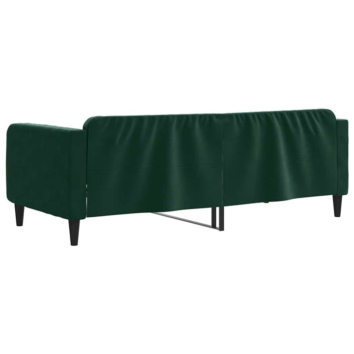 daybed 90x200 cm velour mørkegrøn
