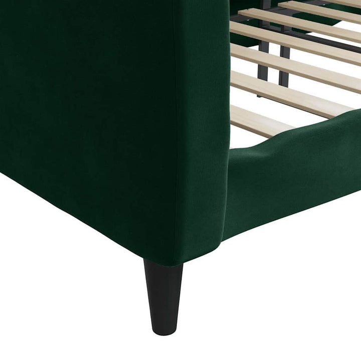 daybed 90x200 cm velour mørkegrøn