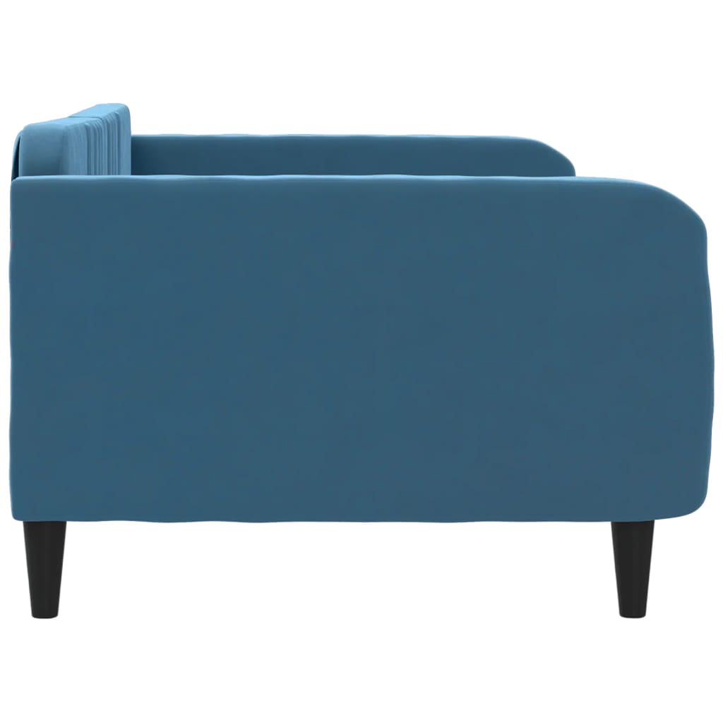 daybed 100x200 cm velour blå