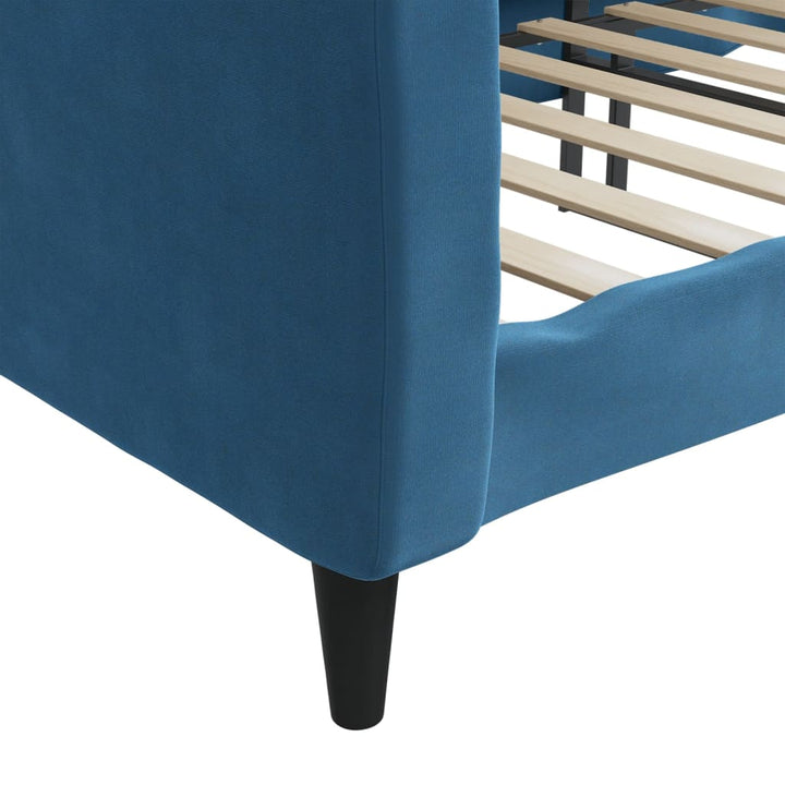 daybed 100x200 cm velour blå