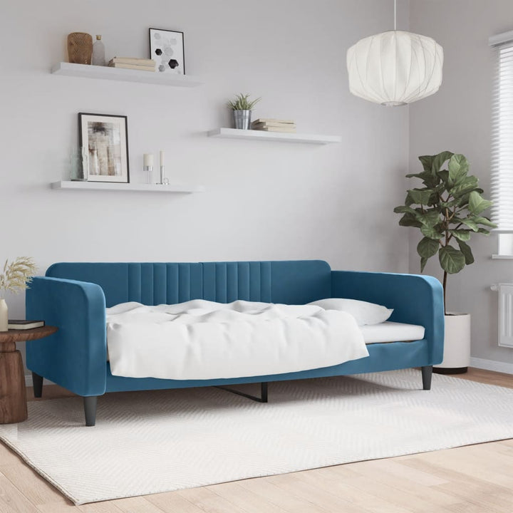 daybed 100x200 cm velour blå