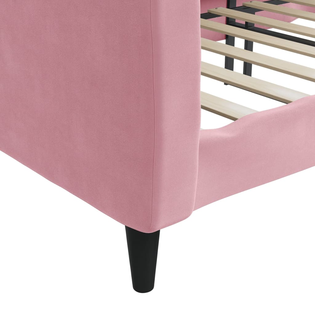 daybed 100x200 cm velour pink