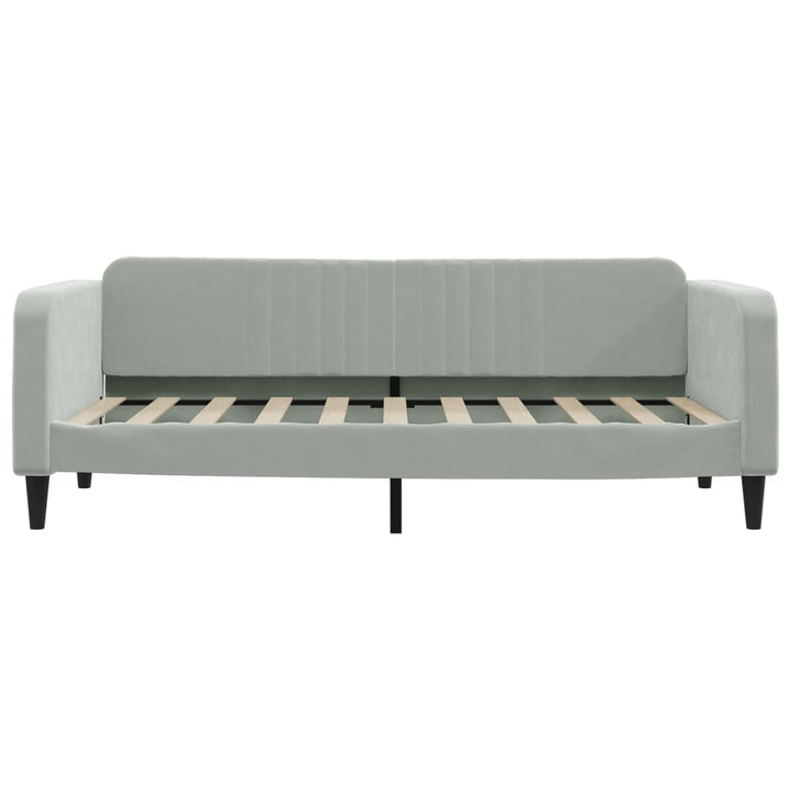 daybed 90x190 cm velour lysegrå