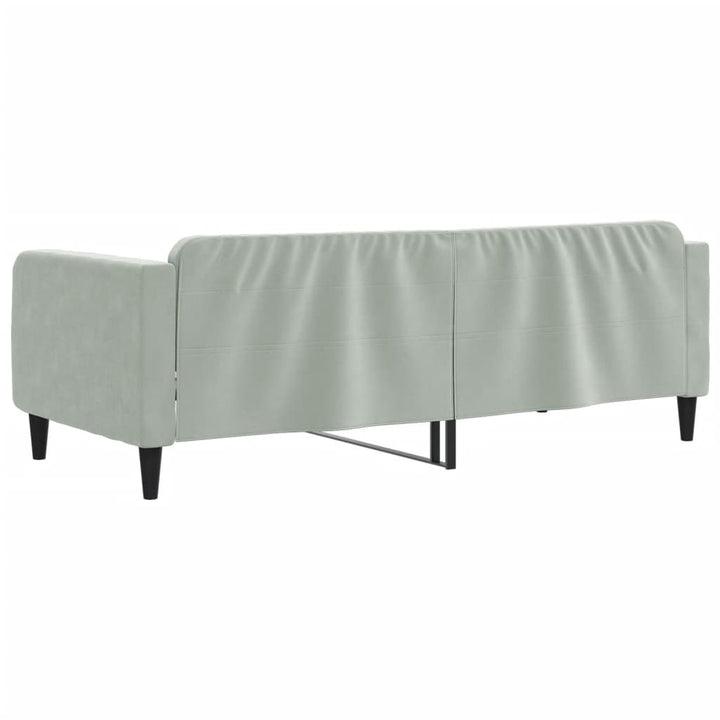daybed 90x190 cm velour lysegrå