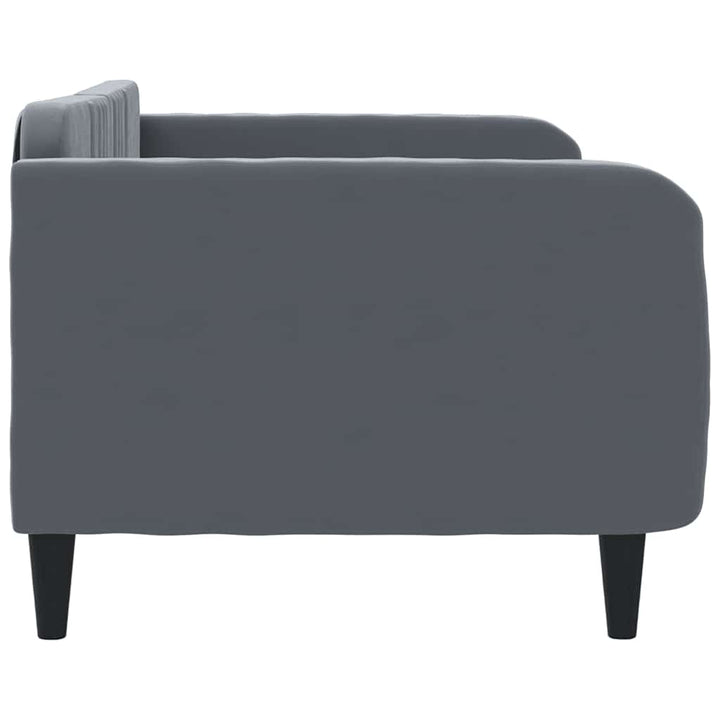daybed 90x190 cm velour mørkegrå