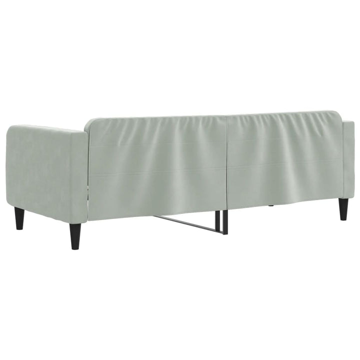 daybed 100x190 cm velour lysegrå