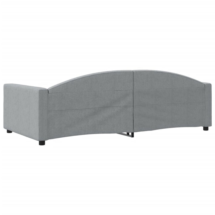 daybed 100x200 cm stof lysegrå