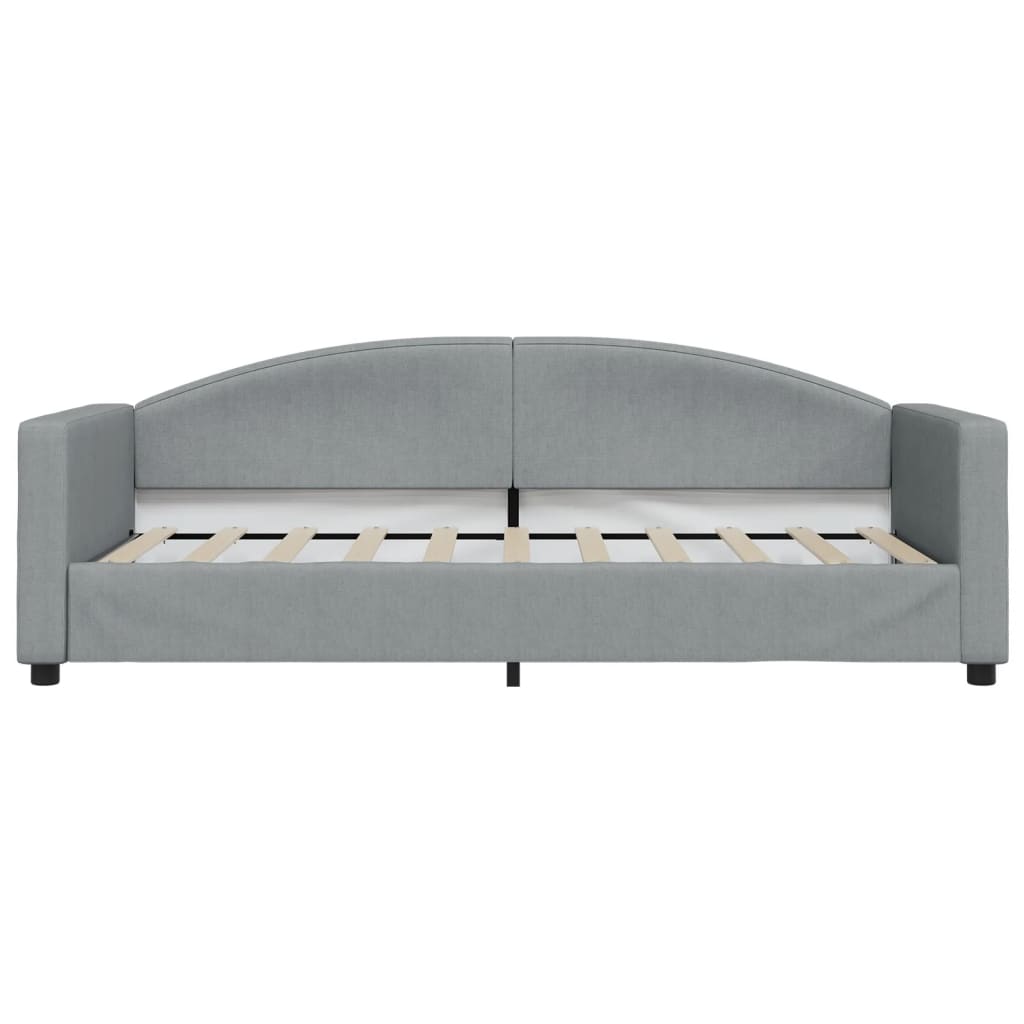daybed 90x190 cm stof lysegrå