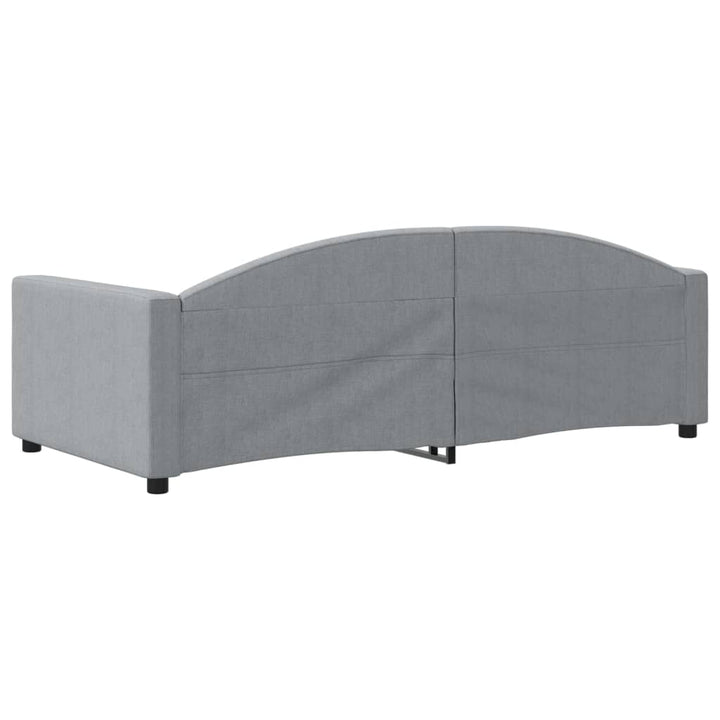 daybed 90x190 cm stof lysegrå